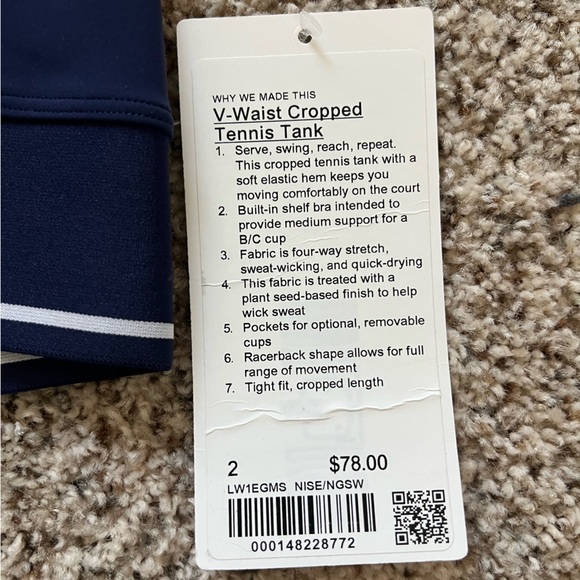 NEW Lululemon V-Neck Tennis Tank - Picture 2 of 4